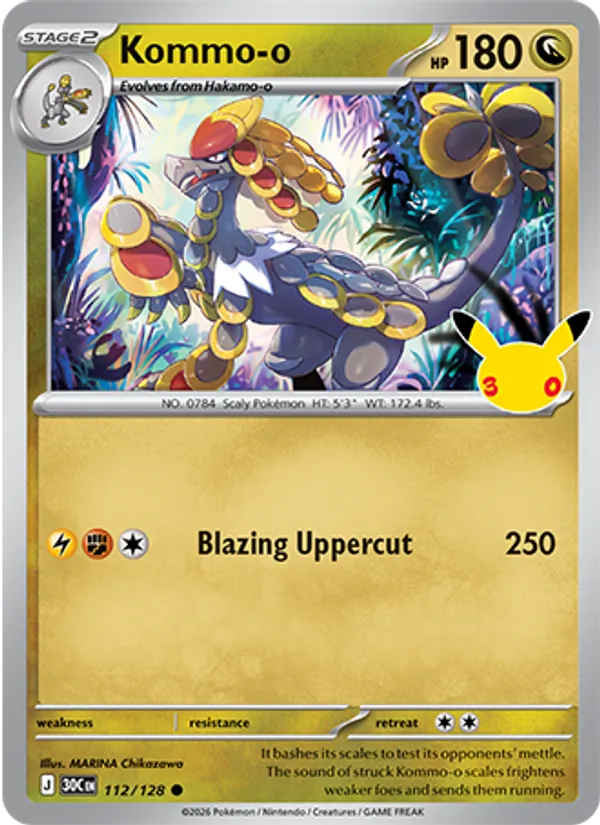 Kommo-o — 30th Celebration #112 (Pokémon TCG card)