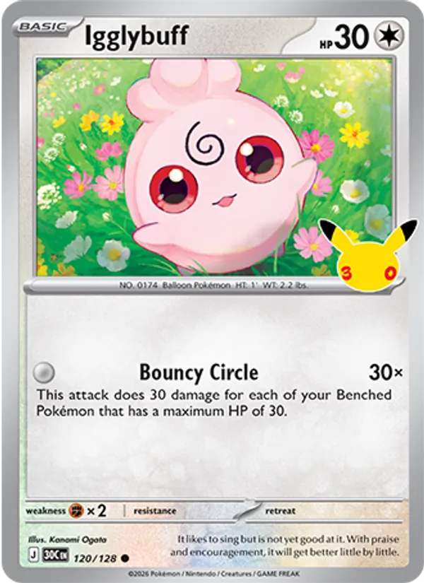 Igglybuff — 30th Celebration #120 (Pokémon TCG card)