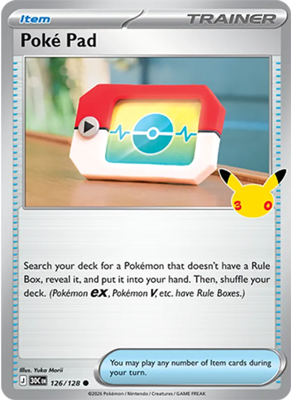 Poké Pad — 30th Celebration #126 (Pokémon TCG card)