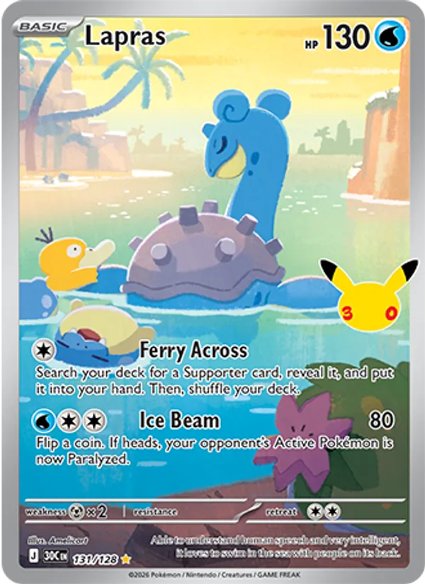 Lapras — 30th Celebration #131 (Pokémon TCG card)