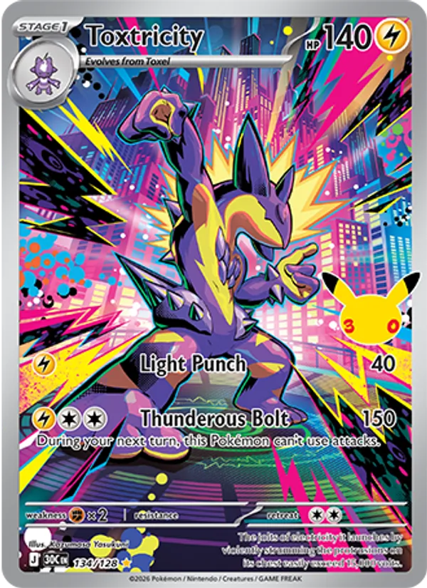 Toxtricity — 30th Celebration #134 (Pokémon TCG card)