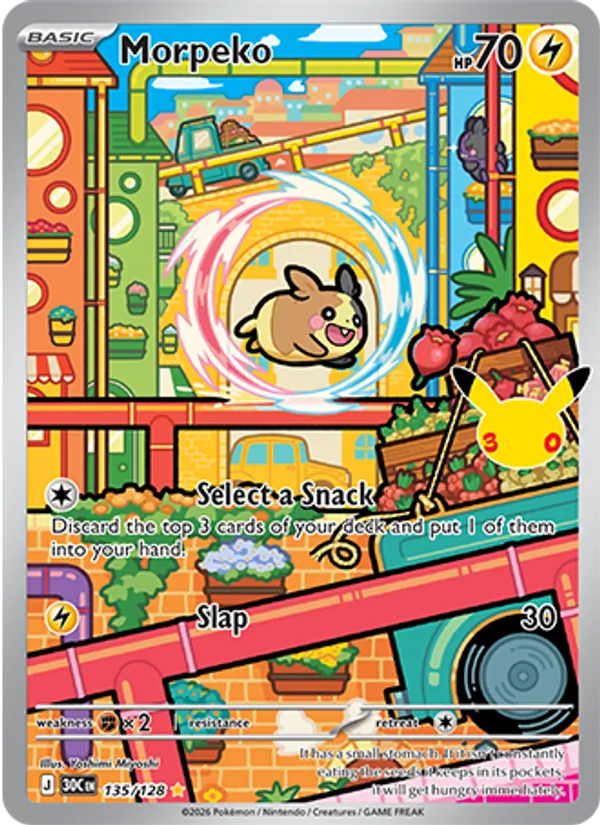 Morpeko — 30th Celebration #135 (Pokémon TCG card)
