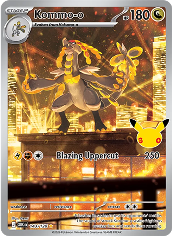 Kommo-o — 30th Celebration #143 (Pokémon TCG card)