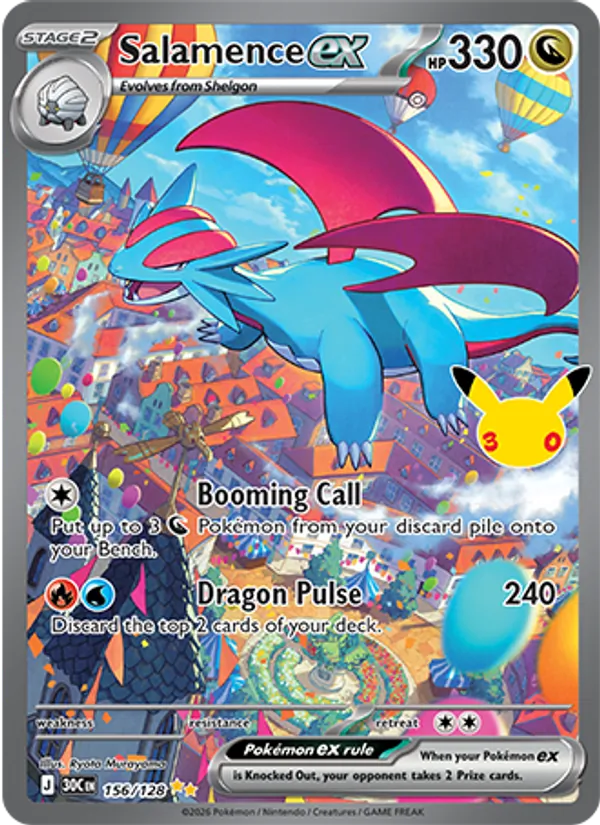 Salamence ex — 30th Celebration #156 (Pokémon TCG card)