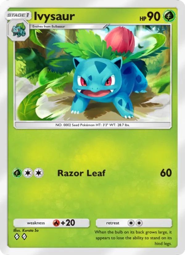 Ivysaur — Genetic Apex #002 (Pokémon TCG card)