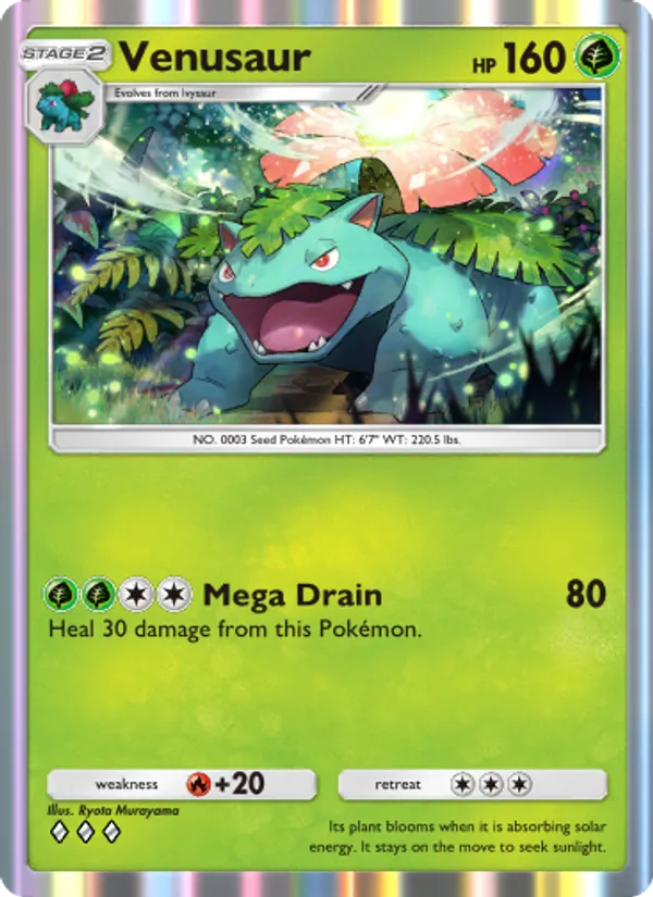 Venusaur — Genetic Apex #003 (Pokémon TCG card)