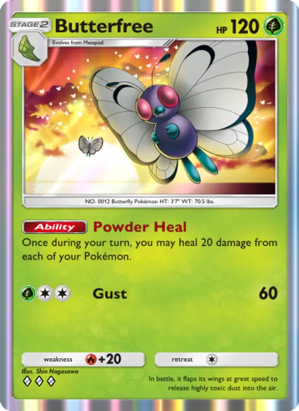 Butterfree — Genetic Apex #007 (Pokémon TCG card)