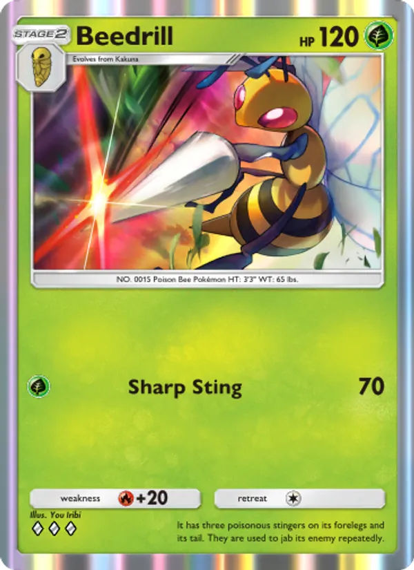 Beedrill — Genetic Apex #010 (Pokémon TCG card)