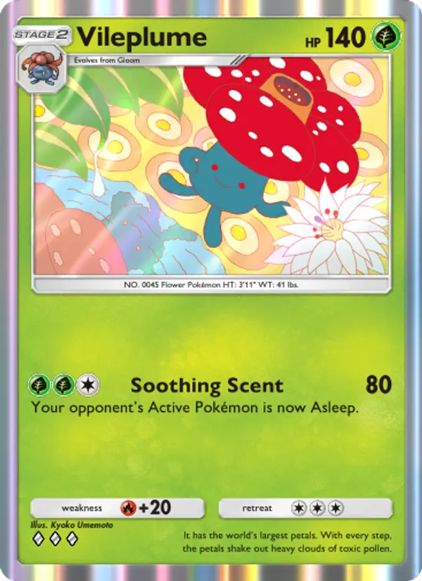 Vileplume — Genetic Apex #013 (Pokémon TCG card)