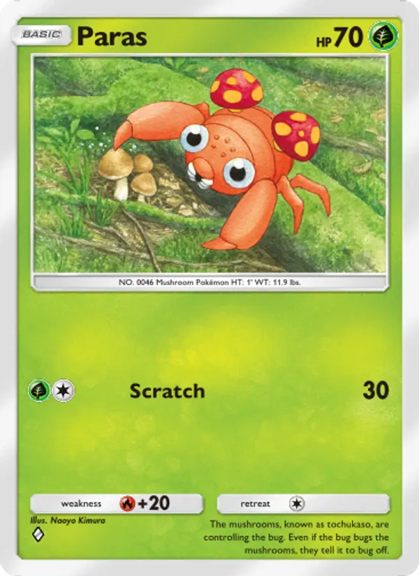 Paras — Genetic Apex #014 (Pokémon TCG card)