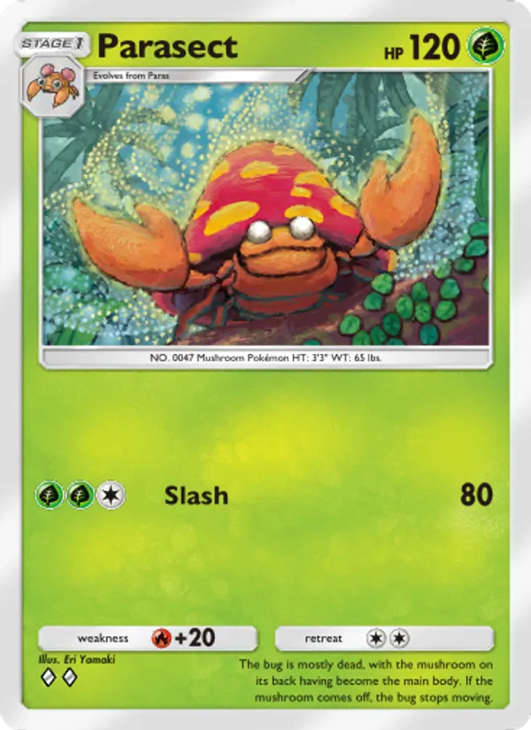 Parasect — Genetic Apex #015 (Pokémon TCG card)