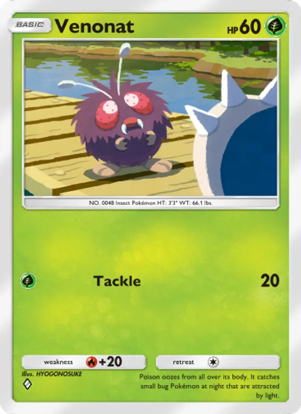 Venonat — Genetic Apex #016 (Pokémon TCG card)
