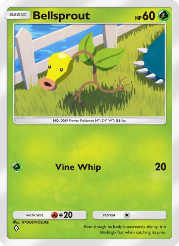 Bellsprout — Genetic Apex #018 (Pokémon TCG card)