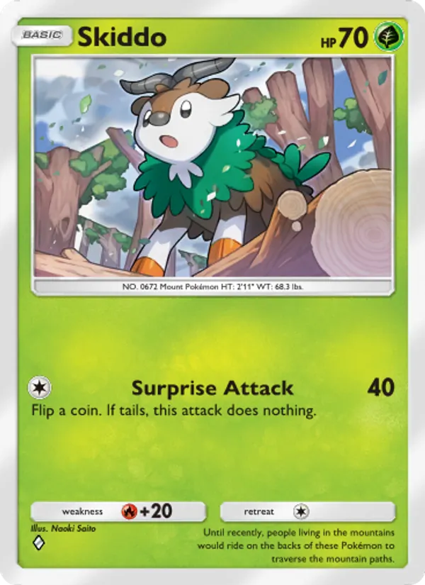 Skiddo — Genetic Apex #031 (Pokémon TCG card)