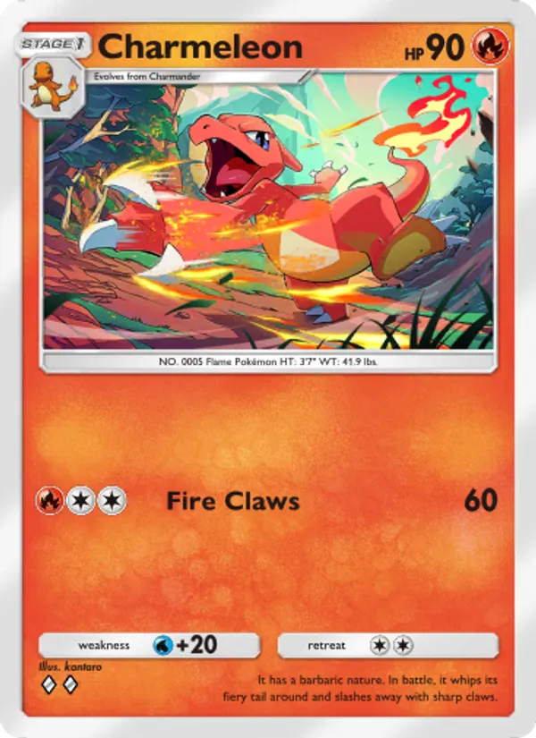 Charmeleon — Genetic Apex #034 (Pokémon TCG card)
