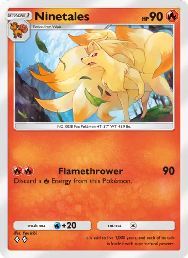 Ninetales — Genetic Apex #038 (Pokémon TCG card)