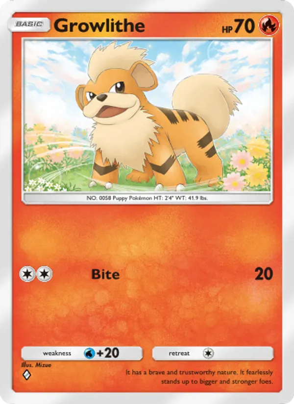 Growlithe — Genetic Apex #039 (Pokémon TCG card)