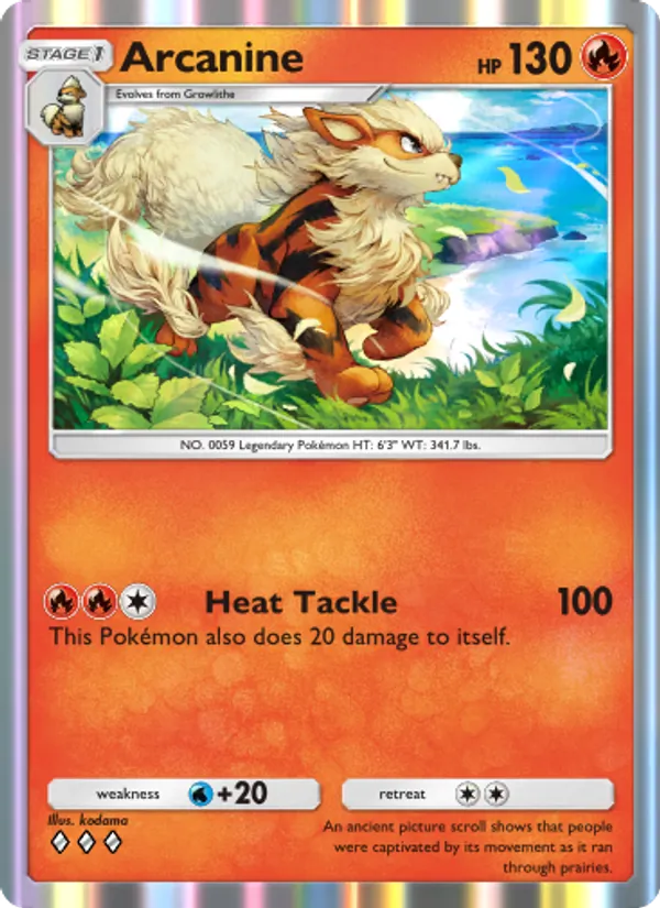 Arcanine — Genetic Apex #040 (Pokémon TCG card)