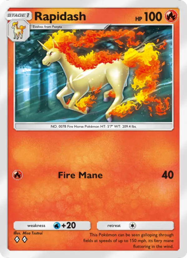 Rapidash — Genetic Apex #043 (Pokémon TCG card)