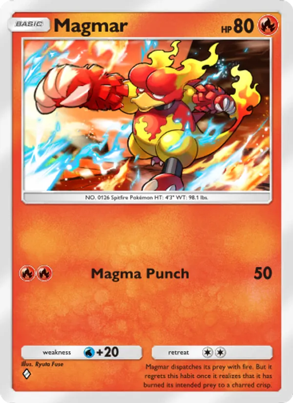 Magmar — Genetic Apex #044 (Pokémon TCG card)