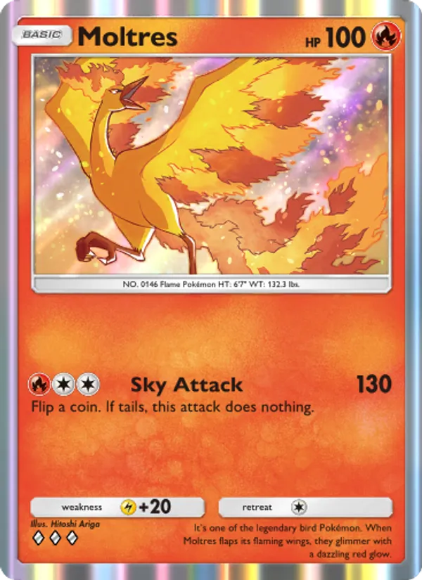 Moltres — Genetic Apex #046 (Pokémon TCG card)