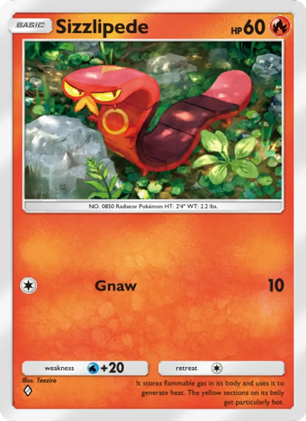 Sizzlipede — Genetic Apex #051 (Pokémon TCG card)