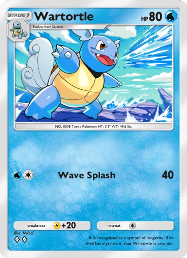 Wartortle — Genetic Apex #054 (Pokémon TCG card)