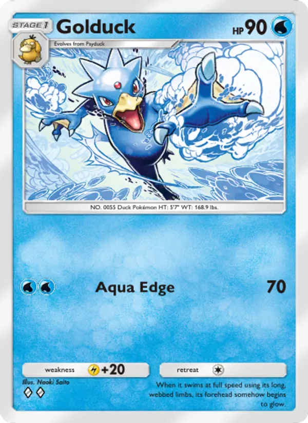 Golduck — Genetic Apex #058 (Pokémon TCG card)