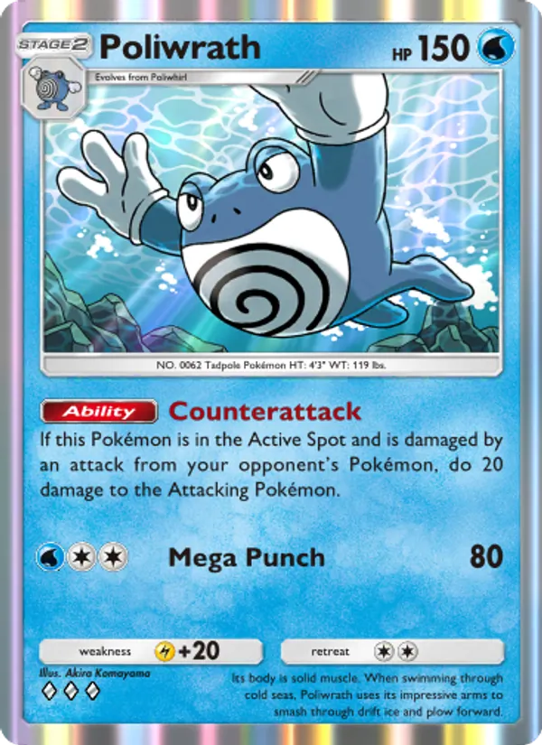 Poliwrath — Genetic Apex #061 (Pokémon TCG card)
