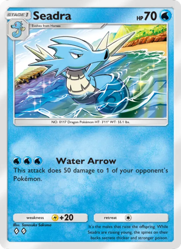 Seadra — Genetic Apex #071 (Pokémon TCG card)
