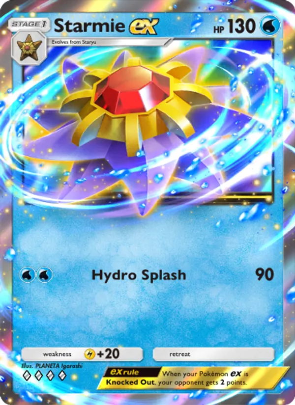 Starmie ex — Genetic Apex #076 (Pokémon TCG card)