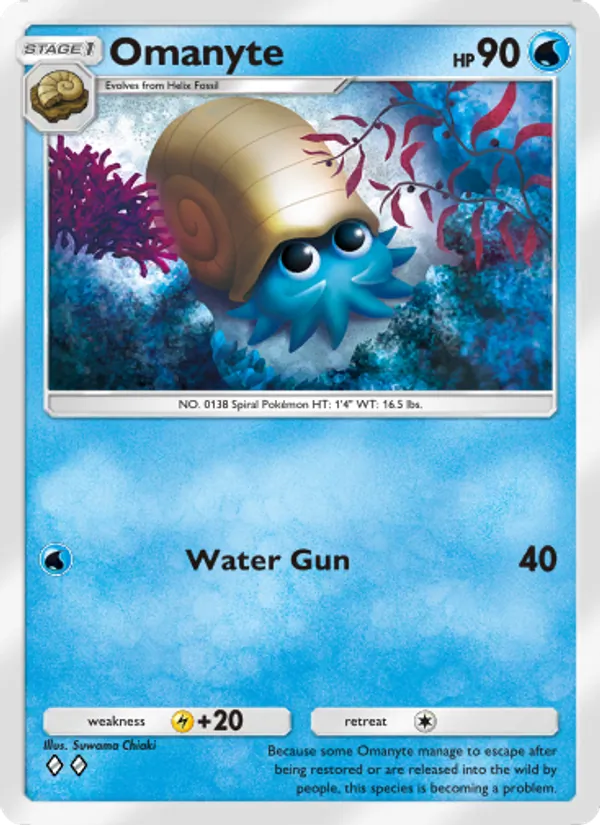 Omanyte — Genetic Apex #081 (Pokémon TCG card)