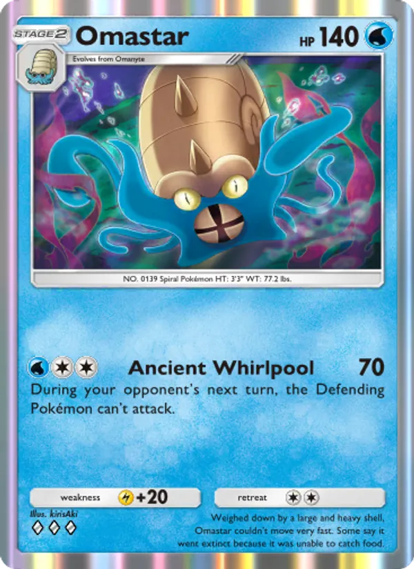 Omastar — Genetic Apex #082 (Pokémon TCG card)