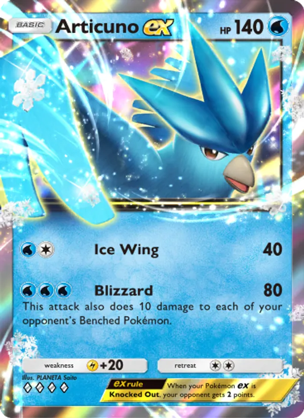 Articuno ex — Genetic Apex #084 (Pokémon TCG card)