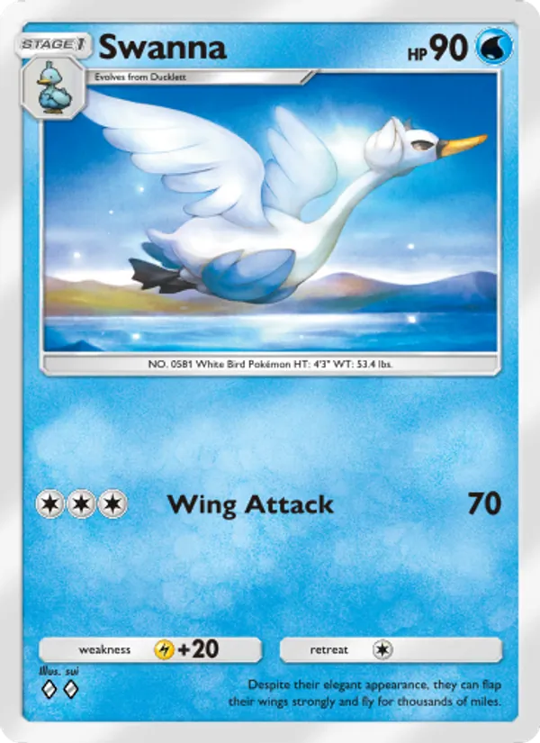 Swanna — Genetic Apex #086 (Pokémon TCG card)