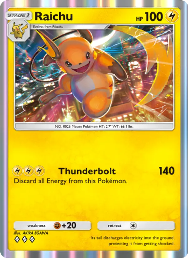 Raichu — Genetic Apex #095 (Pokémon TCG card)