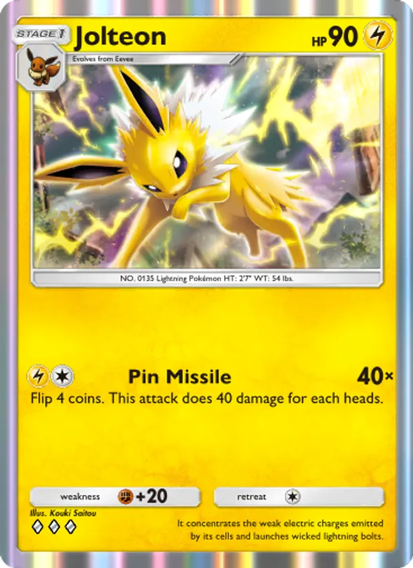 Jolteon — Genetic Apex #102 (Pokémon TCG card)