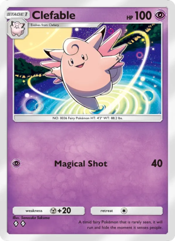 Clefable — Genetic Apex #114 (Pokémon TCG card)
