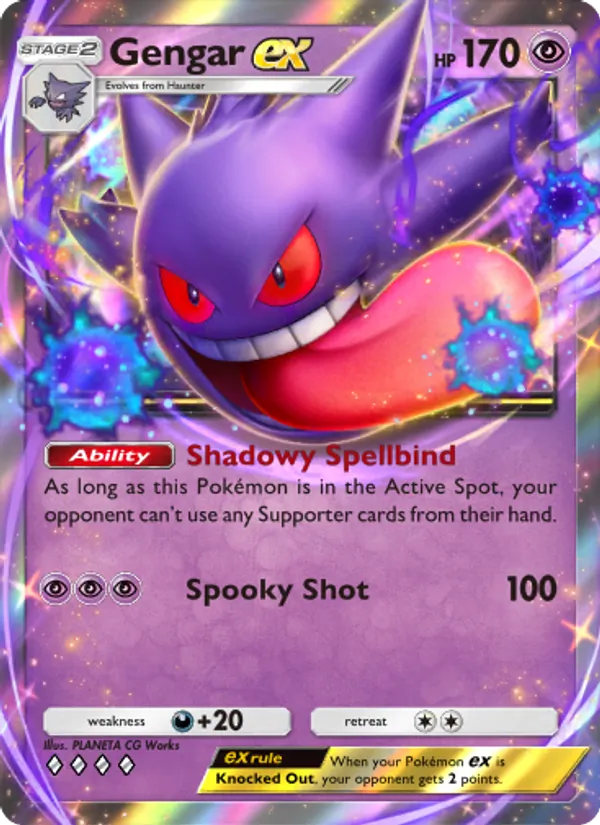 Gengar ex — Genetic Apex #123 (Pokémon TCG card)