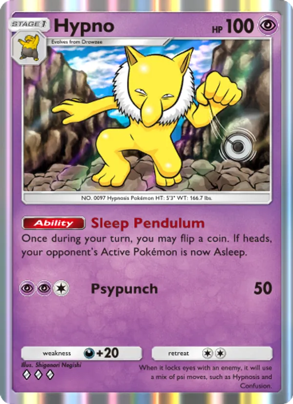 Hypno — Genetic Apex #125 (Pokémon TCG card)
