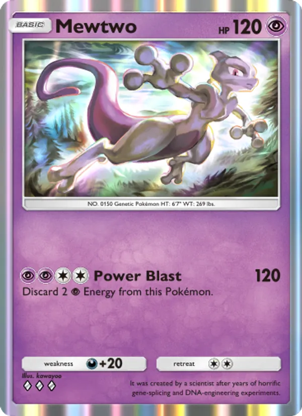 Mewtwo — Genetic Apex #128 (Pokémon TCG card)
