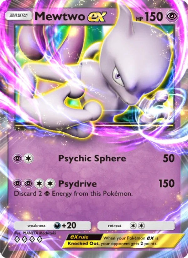 Mewtwo ex — Genetic Apex #129 (Pokémon TCG card)