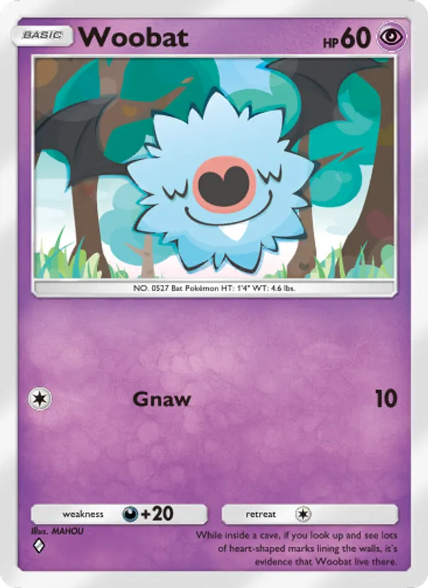 Woobat — Genetic Apex #133 (Pokémon TCG card)