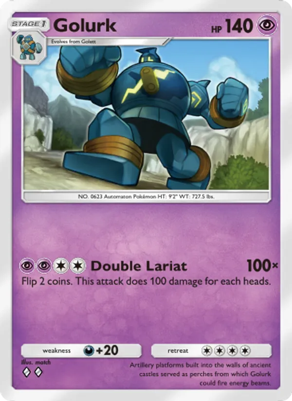 Golurk — Genetic Apex #136 (Pokémon TCG card)
