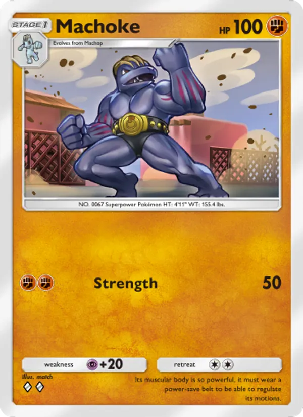 Machoke — Genetic Apex #144 (Pokémon TCG card)