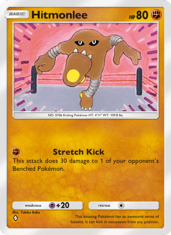 Hitmonlee — Genetic Apex #154 (Pokémon TCG card)