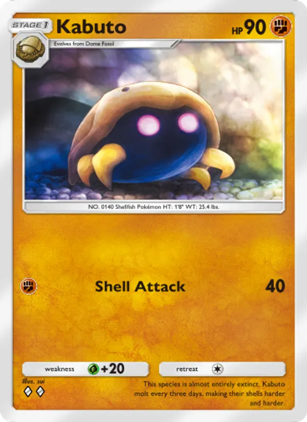 Kabuto — Genetic Apex #158 (Pokémon TCG card)