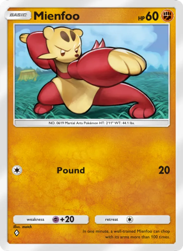 Mienfoo — Genetic Apex #160 (Pokémon TCG card)