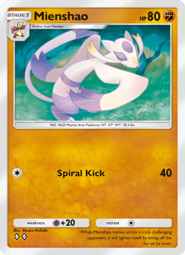 Mienshao — Genetic Apex #161 (Pokémon TCG card)
