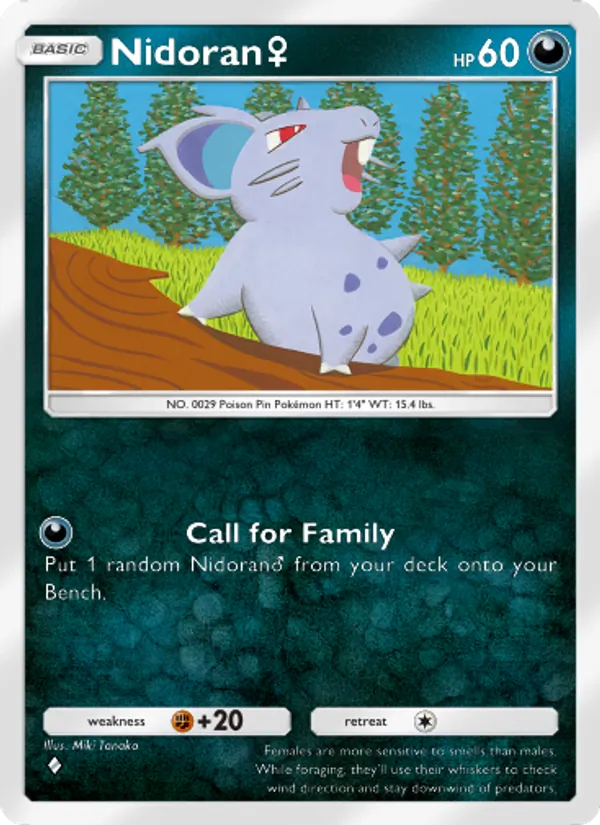 Nidoran♀ — Genetic Apex #166 (Pokémon TCG card)